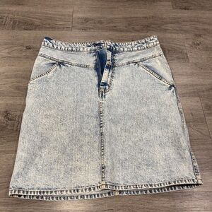 H&M Acid Washed Denim Skirt